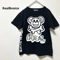 RealBvoice キャラクターTシャツ M 黒　ロゴ　イラストプリント