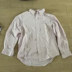 ピンク コットン ボタンダウンシャツ GU
