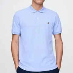 GAP ギャップ ストレッチ ピケ ブラナン ベア ポロ シャツ 水色 半袖