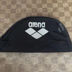 arena 水泳帽 黒　子ども用