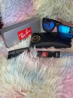 新品 RAYBAN JUSTIN 偏光 レイバンサングラス ブルーミラー