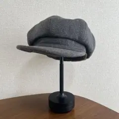 【美品】トロフィークロージング　キャスケット　ベレー帽　チノ　レザー　ブラック トロフィークロージング メカニックキャップ ホースハイド