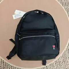 AMI PARIS ブラック ナイロンバックパック