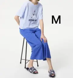 新品　Ｍ　ムーミンラウンジセット　ライトブルー　ユニクロUNIQLO水色ドット青