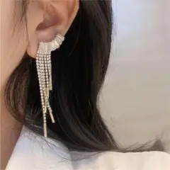 高見え♡ ゴールド ビジュー ピアス クリスタル ストーン キラキラ 華やか