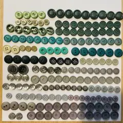 緑色系ボタンセット