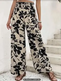 花柄ワイドパンツ XXL