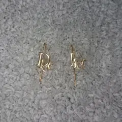 希少 Christian Dior ロゴ ピアス
