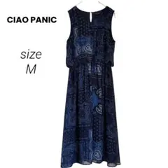 【CIAO PANIC】人気のバンダナ柄♪ロングワンピース ノースリーブ 　M