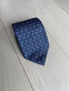 dunhill ネクタイ 花柄 ブルー