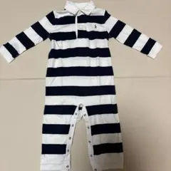 Ralph Lauren ストライプロンパース 18M