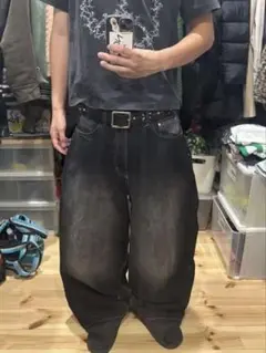 [希少]円堂守着用　h&mスーパーバギーデニム　ブラック30/30