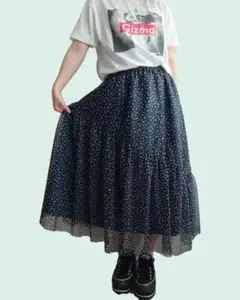 S7M/5105-08◆3m 感謝祭/ポリプリントチュールニット生地/アパレル