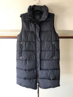 ZARA ザラ ロングダウンベスト ネイビー