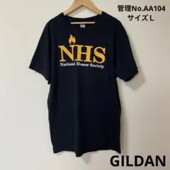 メンズ　USA古着　両面プリント Tシャツ 黒　GILDAN サイズＬ