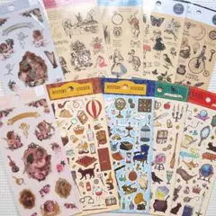 シートシール　10枚セット　(100均・DAISO・Seria)