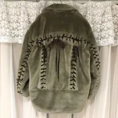 G.V.G.V. FAUX FUR LACE UP BIKER JACKET