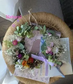 フラワーリース✽ほのかな香り♡（ラベンダー・ユーカリ・オレガノ）ドライフラワー