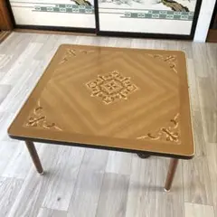 動作品 HITACHI こたつ75cm 正方形 テーブル 昭和レトロビンテージ