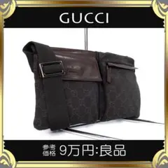 【全額返金保証・送料無料】グッチのボディバッグ・ウエストバッグ・正規品・GG柄