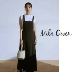 新品タグ付き★ミラオーウェン Mila Owen サロペットスカート ロング 黒