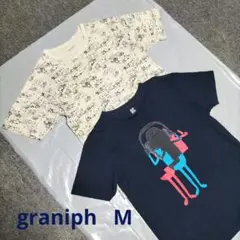 graniph タイポグラフィーとビューティフルシャドウ の T シャツ 2点