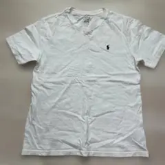 POLO RALPH LAUREN ホワイト Vネック Tシャツ L