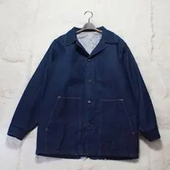 70-80s《VINTAGE》デニムカバーオール(XL相当)極美品 キルティング