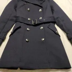 美品 バーバリー ブリット トレンチ コート ネイビー 紺