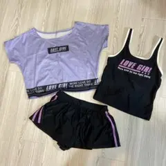 【本日発送可】水着　3点セット　140 ガールズ　 セパレート水着
