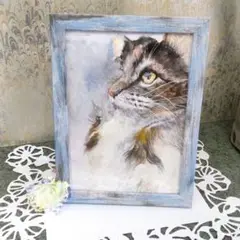 水彩画 原画 猫