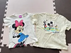 ミニーマウス・ミッキーマウス Tシャツ 2枚セット 100cm