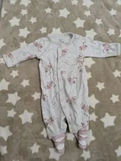 Carter's 花柄ロンパース 3m グレー