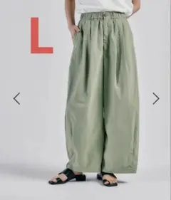 レプシィム　ワイドコクーンパンツ　L 新品　LEPSIM オリーブ