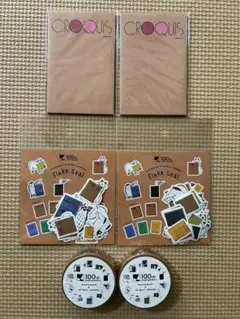 マルマン　100周年　フレークシール、マスキングテープ、ポチ袋