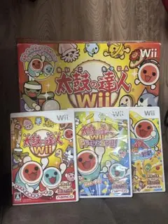 太鼓の達人 Wii 3枚+太鼓とバチのセット
