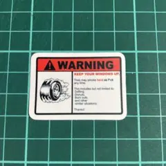WARNING ステッカー KEEP YOUR WINDOWS UP