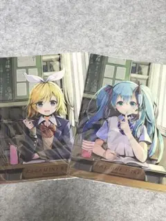 【未開封】コロうどん　クリアファイル　初音ミク　鏡音リン　2種セット