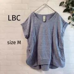 【LBC】ゆったり Vネック プルオーバー トップス (M) 青