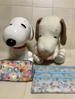 スヌーピ　陶器貯金箱大　ぬいぐるみ　ペンケース　ポーチ　色々セット