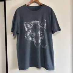 アニマル柄　オオカミ　Tシャツ　XL相当