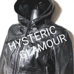 al2. HYSTERIC GLAMOUR パーカーレザージャケット黒