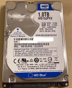 WD10JPVX　HDD 1 TB ハードディスク