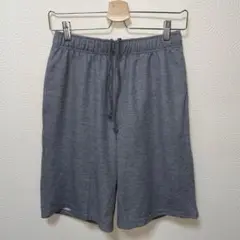 美品　グレー　ショートパンツ　ウエストゴム　カジュアル　シンプル　L