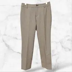 【Atraer】7分丈スラックスパンツ 千鳥柄 日本製 オフィスカジュアル 美品