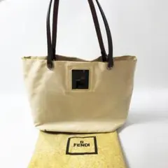 9B082/フェンディ/トートバッグ/ハンドバッグ/キャンバス×レザー