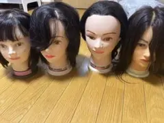 美容師国家試験用・練習用ウイッグ4体セット