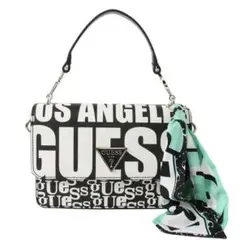 GUESS ロゴプリント ショルダーバッグ スカーフ付き