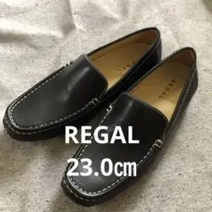 美品　REGAL フラットシューズ　23.0㎝　黒