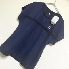FILA フィラトップス　XL EL0049 紺色　ゲームウェア　テニスシャツ